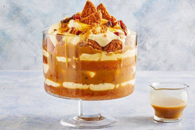 Sticky date Anzac cream trifle