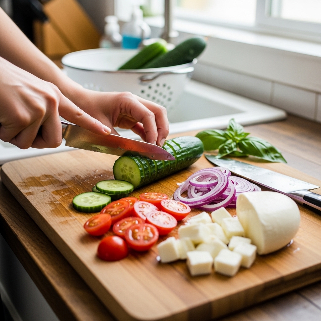 5 Delightful Reasons to Love This Cucumber Caprese Salad 3 fast Cucumber Caprese Salad