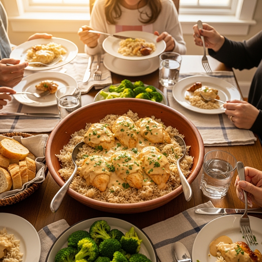 5 Cozy Steps to Make Creamy Smothered Chicken and Rice Your Family Will Love 4 14
