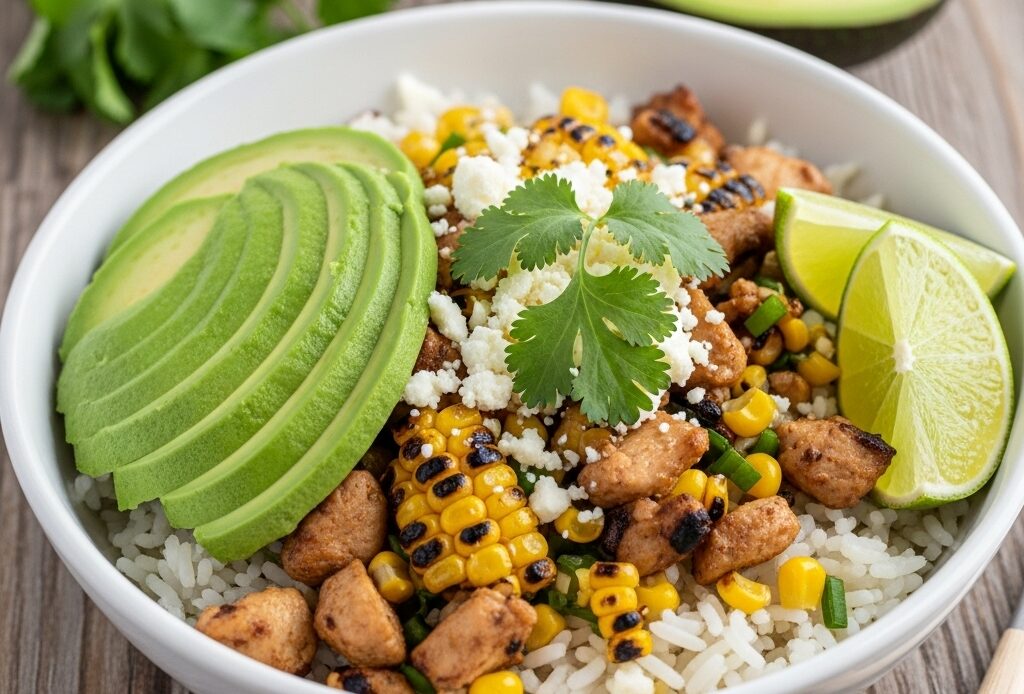 Street Corn Chicken Rice Bowl (Easy 30-Minute Dinner) 1 Street Corn Chicken Rice Bowl (Easy 30-Minute Dinner)