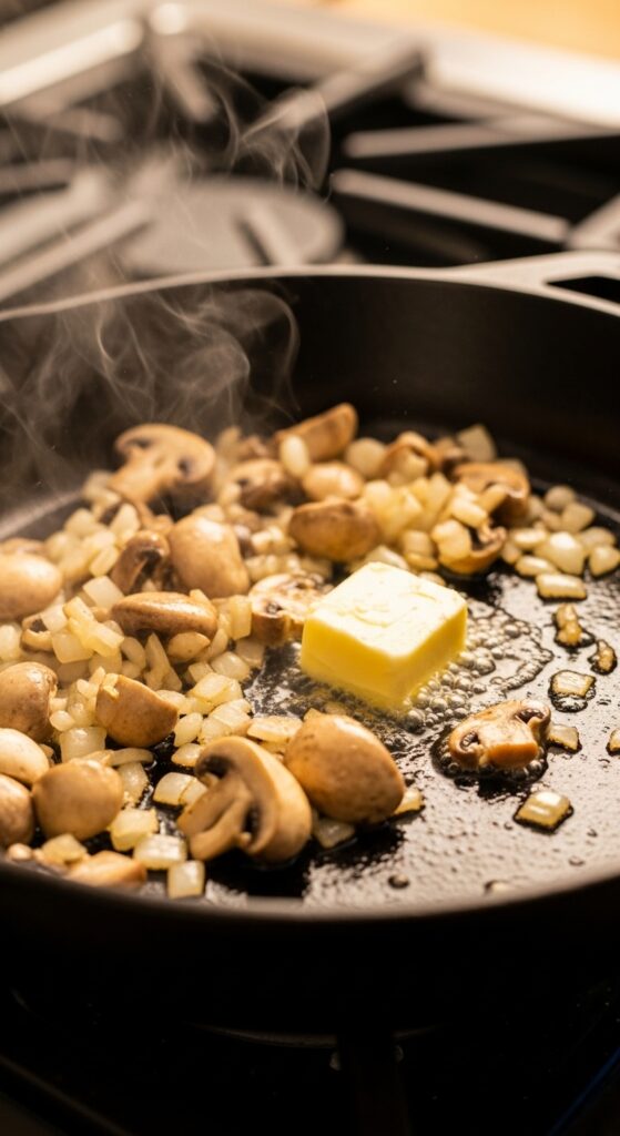 Garlic Mushrooms Cauliflower Skillet (Low Carb, Keto, Vegetarian) 2 Whisk 1a24e324f9