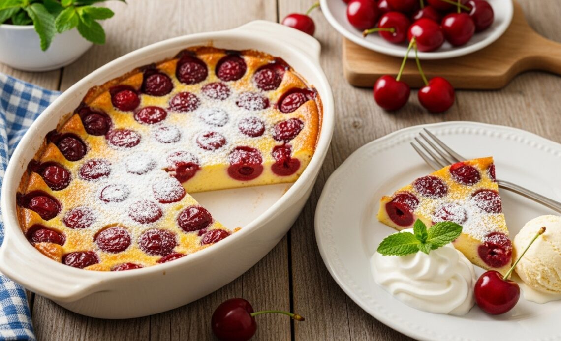 French Cherry Clafoutis 1 Cherry Clafoutis