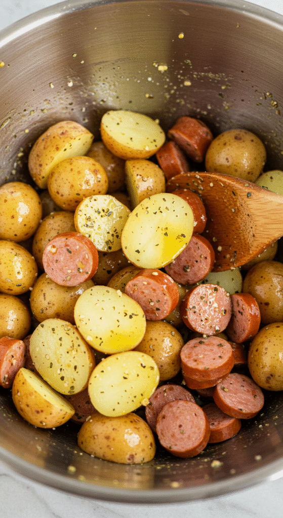 Cheesy Ranch Potatoes with Smoked Sausage 3 Whisk 608c851f11