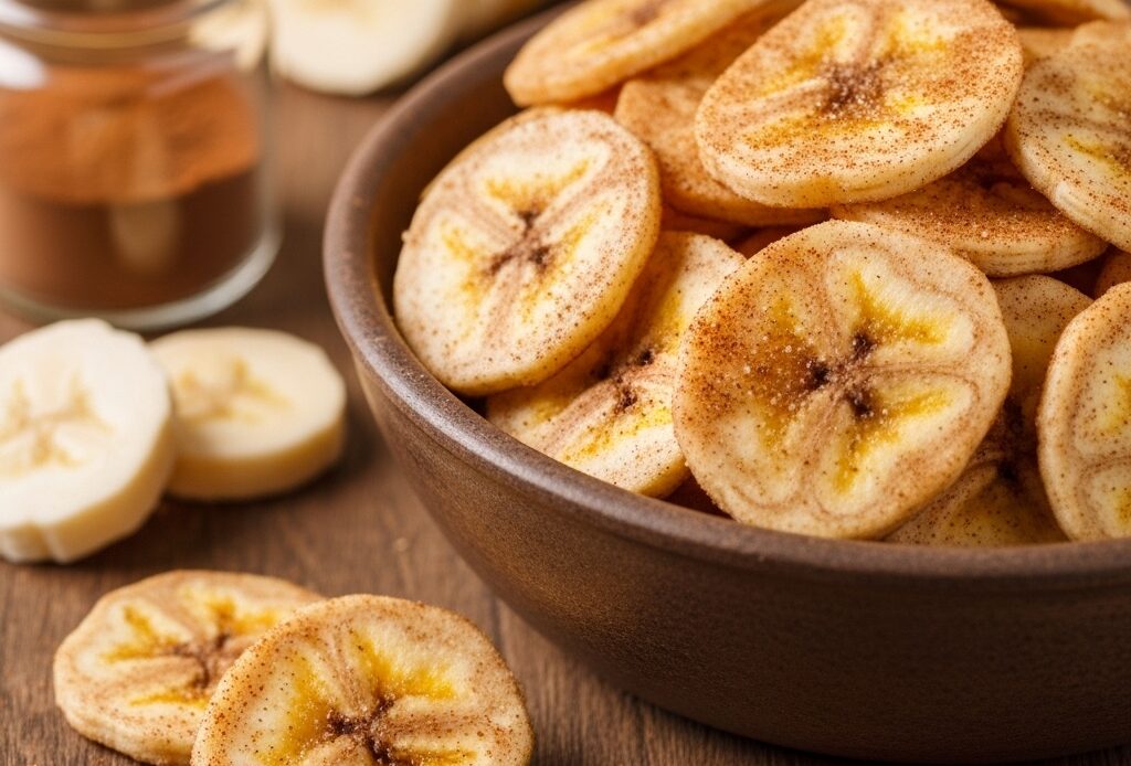 Cinnamon Sugar Air Fryer Banana Chips 1 Cinnamon Sugar Air Fryer Banana Chips