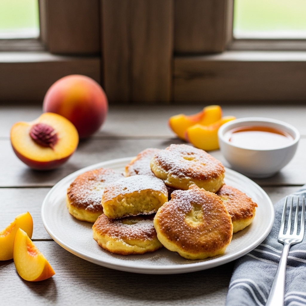 Easy Peach Fritters Recipe Crispy and Juicy 2 Whisk f88bda9bd5 1