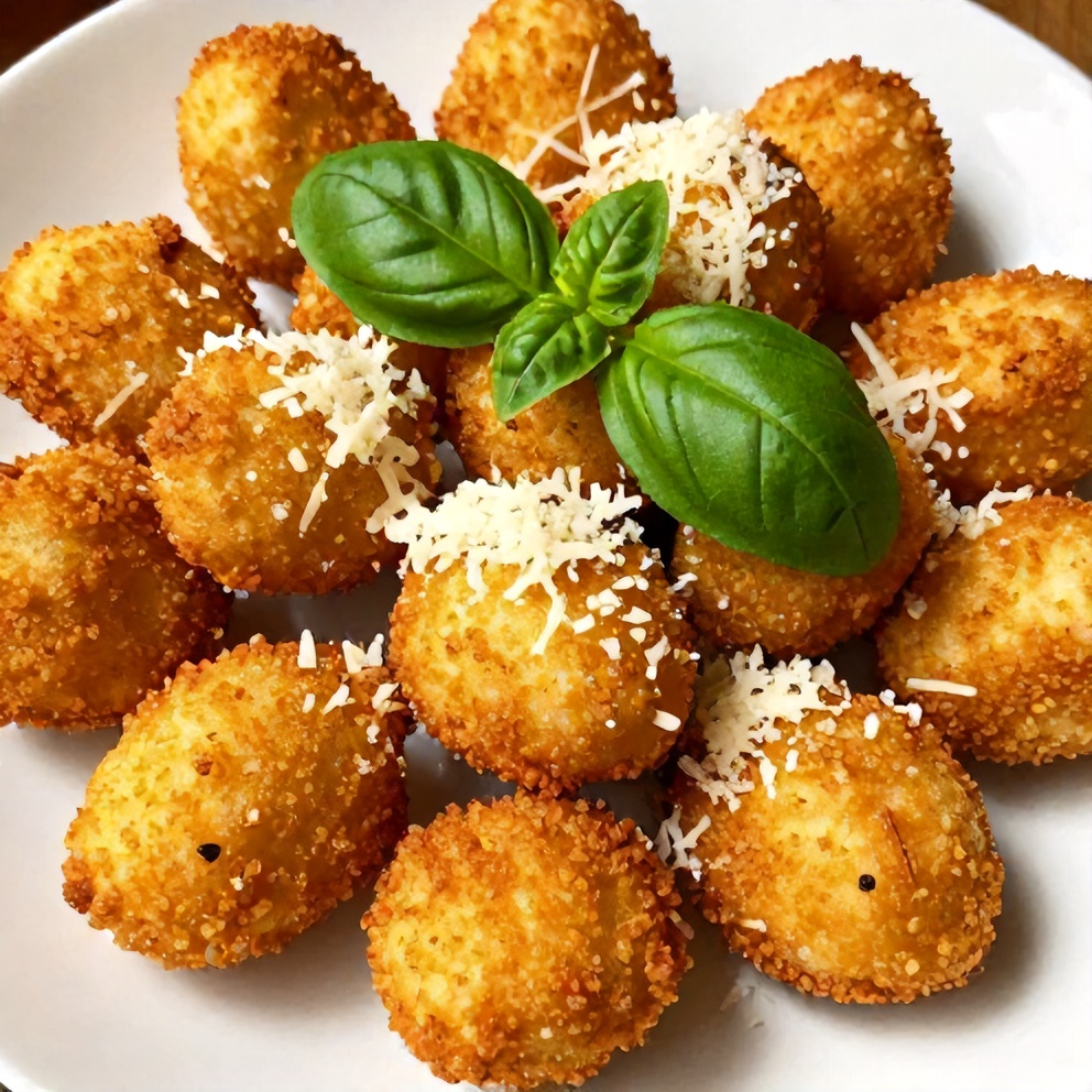 Plated Air Fryer Chicken Parmesan Bites
