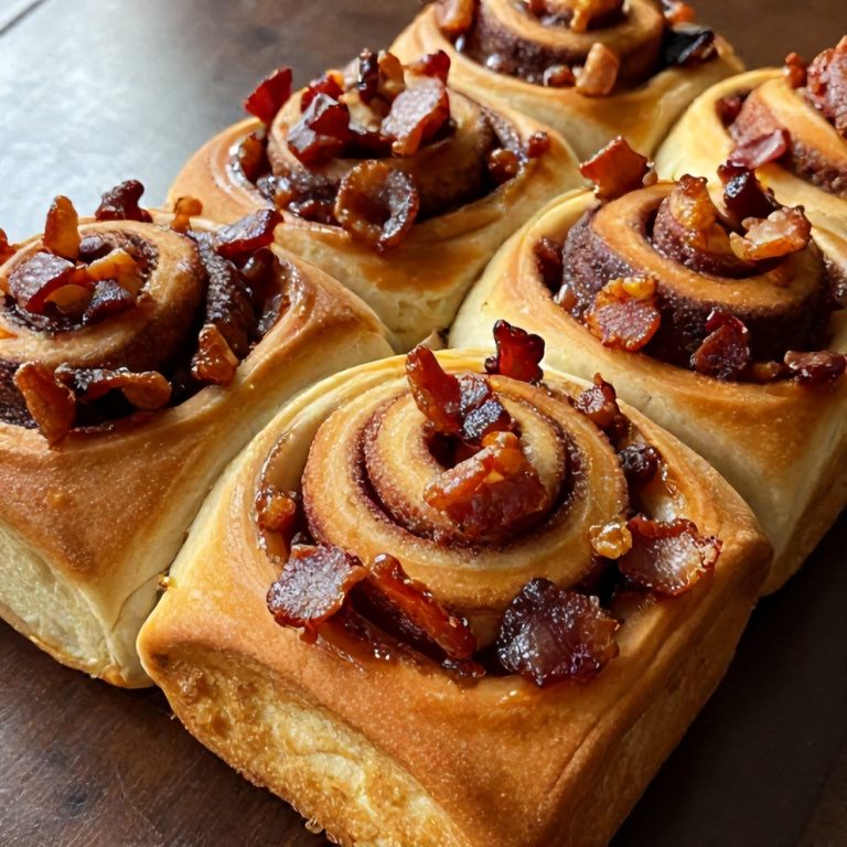 Bourbon Maple Bacon Cinnamon Rolls