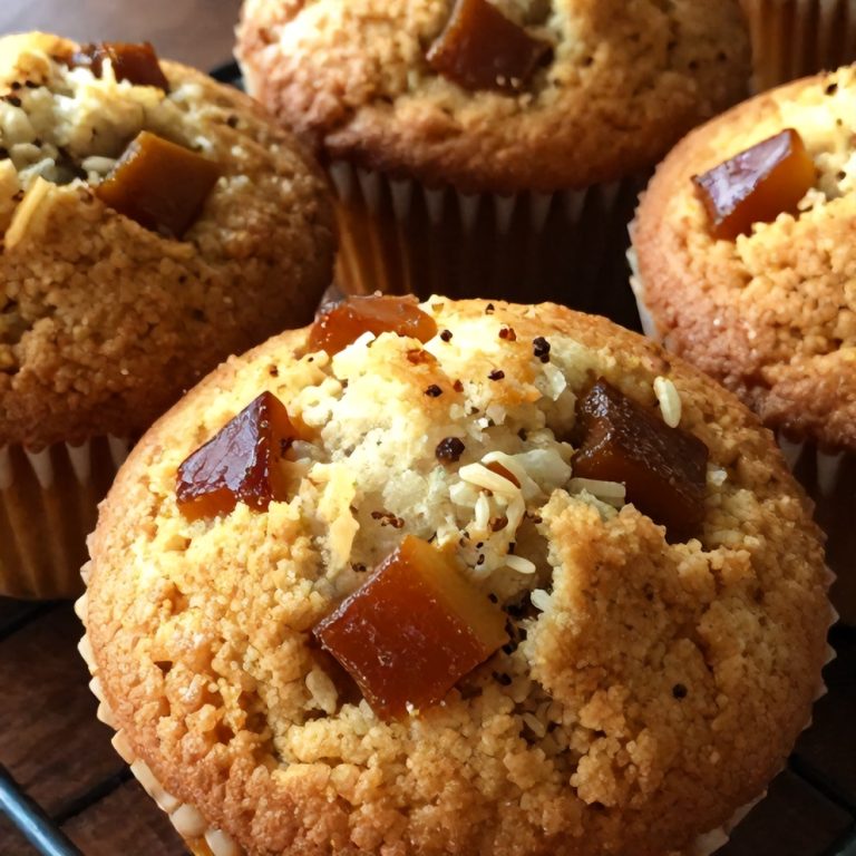 Caramelized Rhubarb Muffins