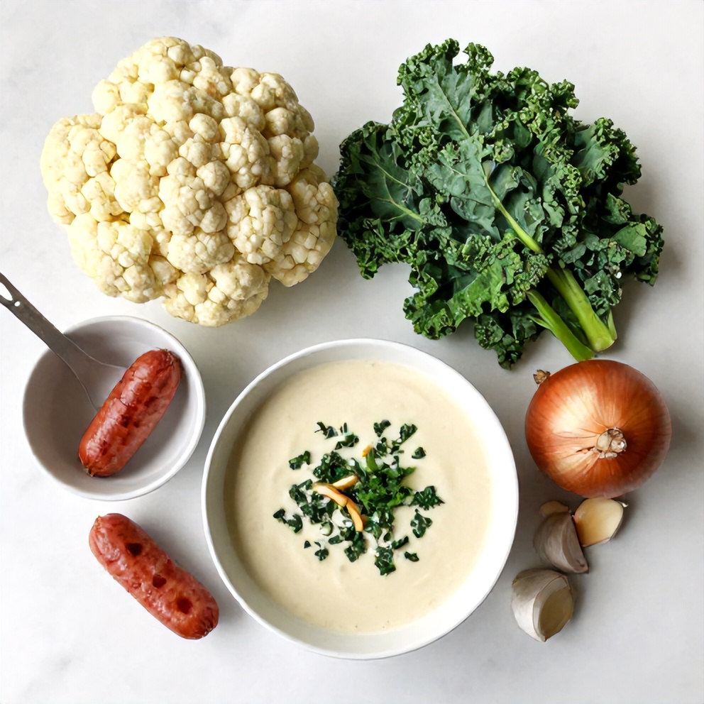 Cauliflower Sausage Kale Soup Ingredients