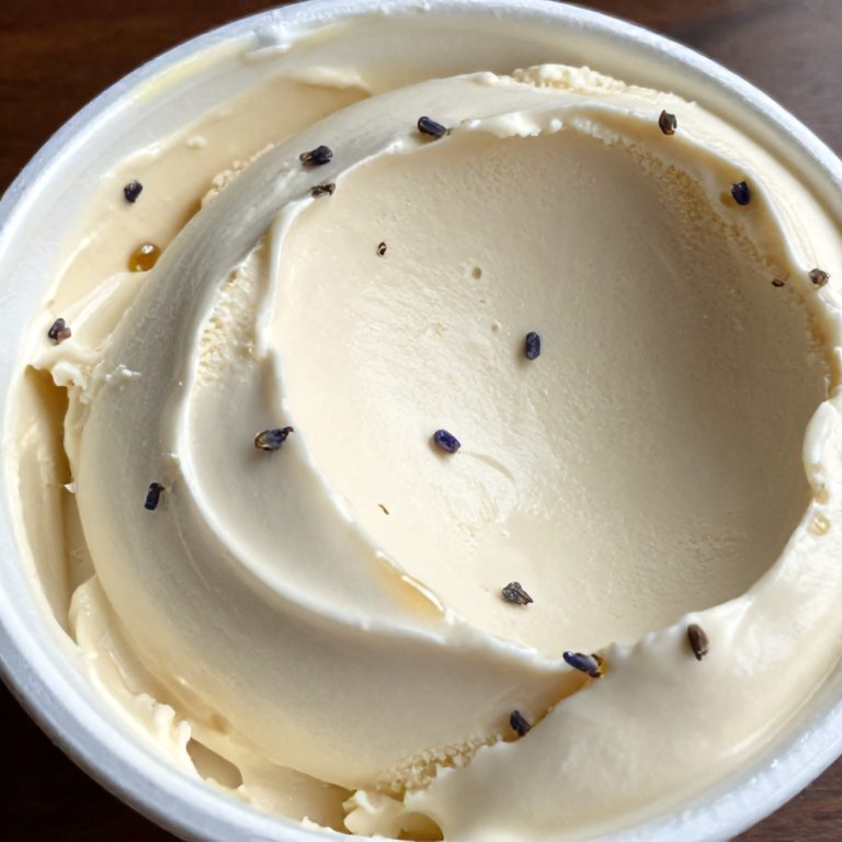 Creamy Honey Lavender Ice Cream