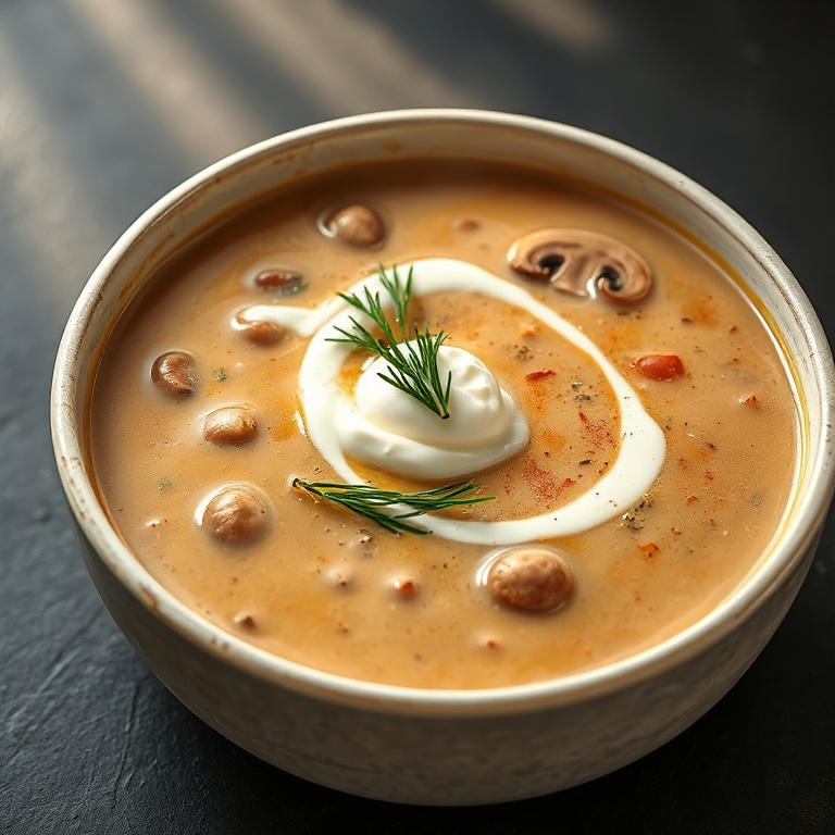 creamy Hungarian mushroom soup