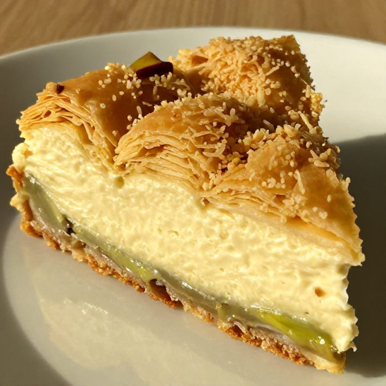 Creamy Pistachio Baklava Cheesecake