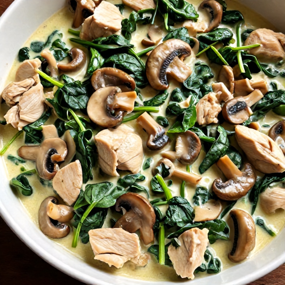 Creamy Spinach Mushroom Chicken