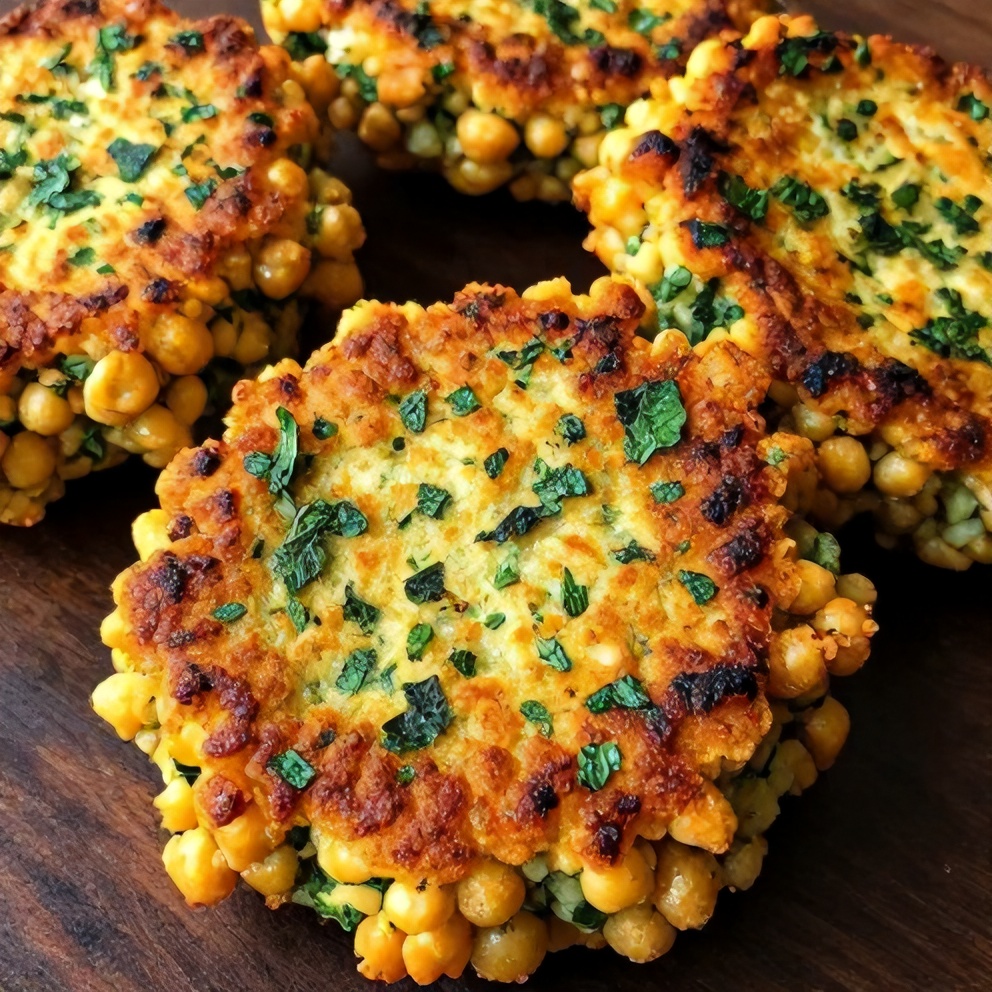 crispy baked chickpea patties