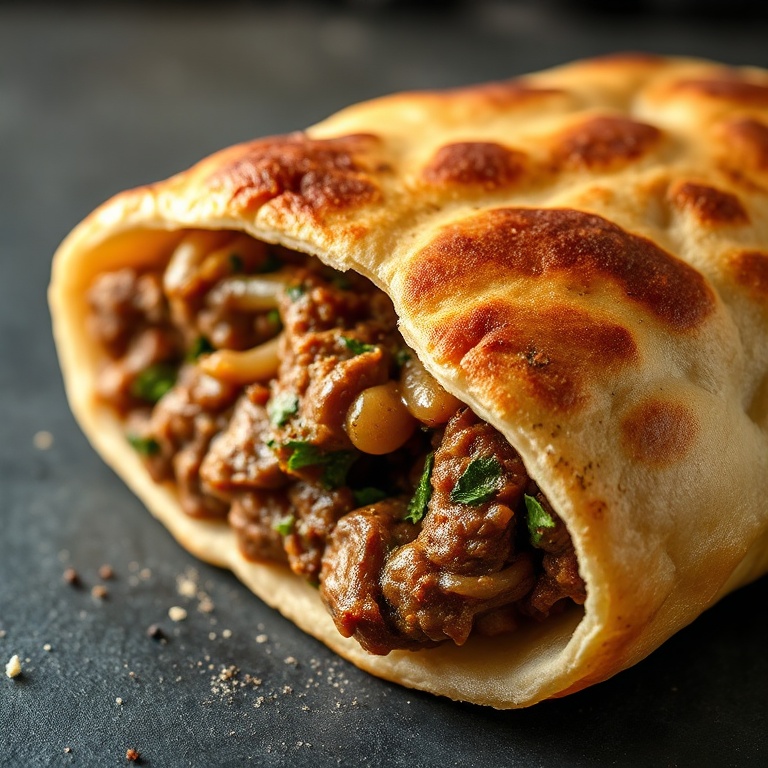 crispy Lebanese beef arayes