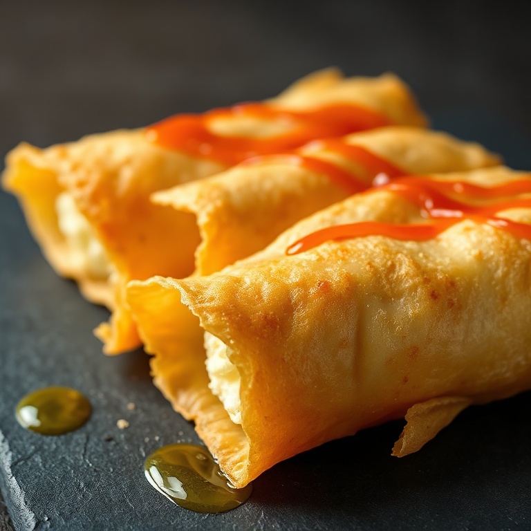 crispy oven fried feta rolls