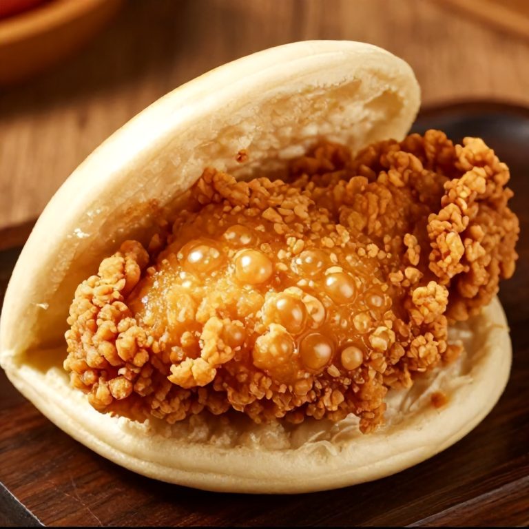 Crispy Sticky Chicken Bao Buns