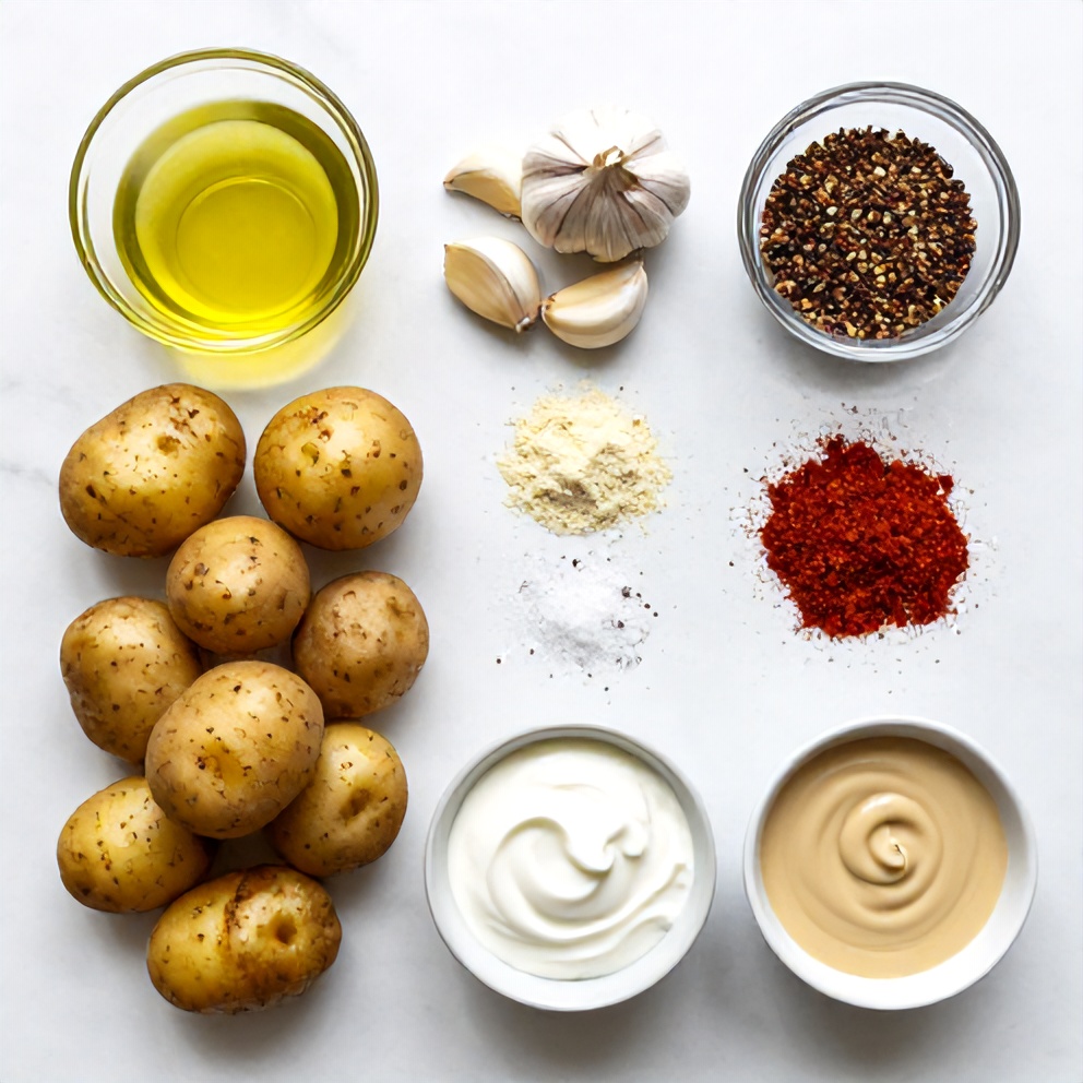 Raw ingredients for Crispy Za’atar Smashed Potatoes
