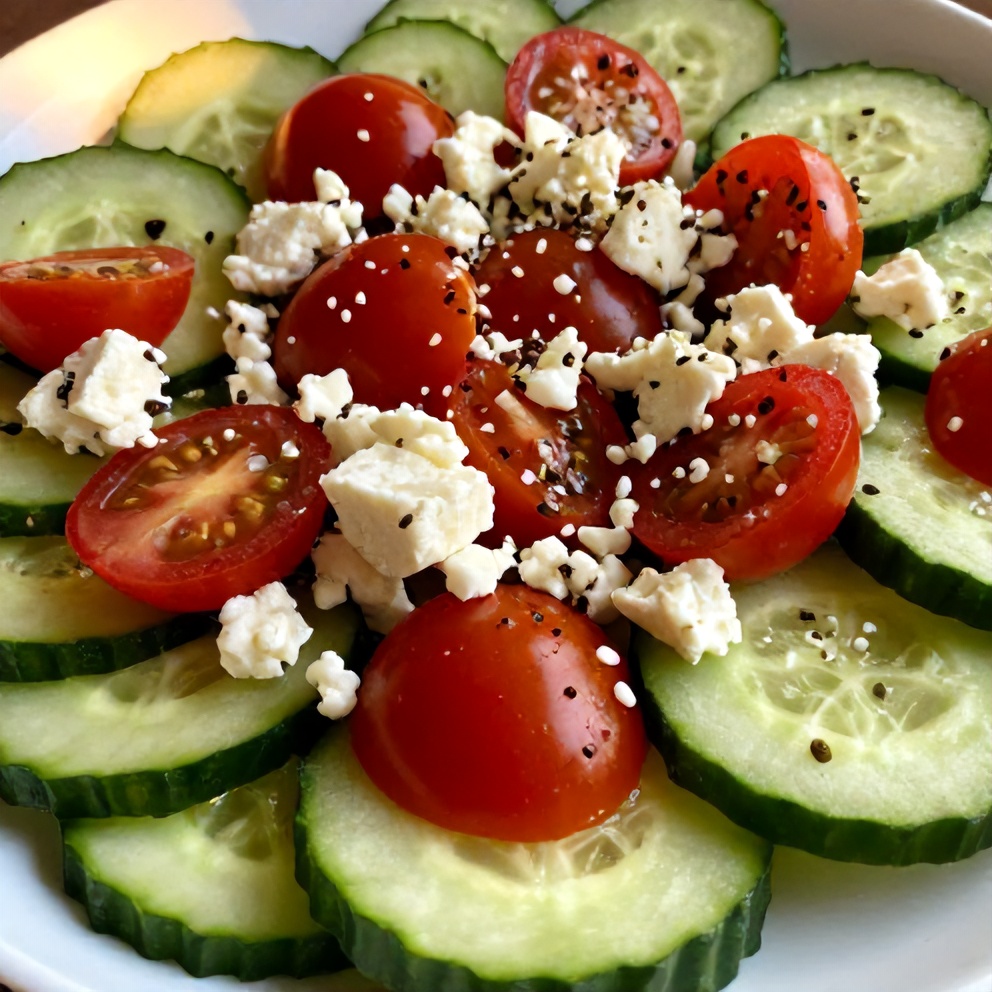cucumber tomato feta salad