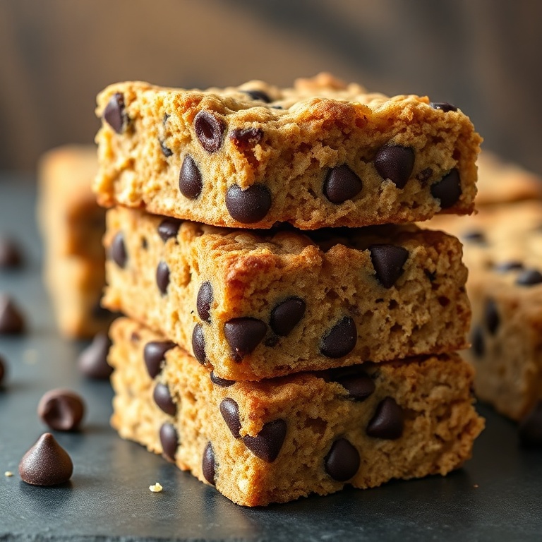 easy banana oatmeal bars with chocolate chips
