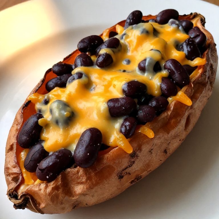 Easy Black Bean Stuffed Sweet Potatoes