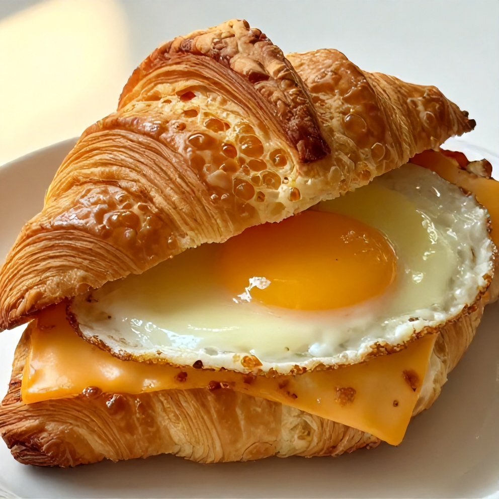 Easy Breakfast Croissant Sandwiches
