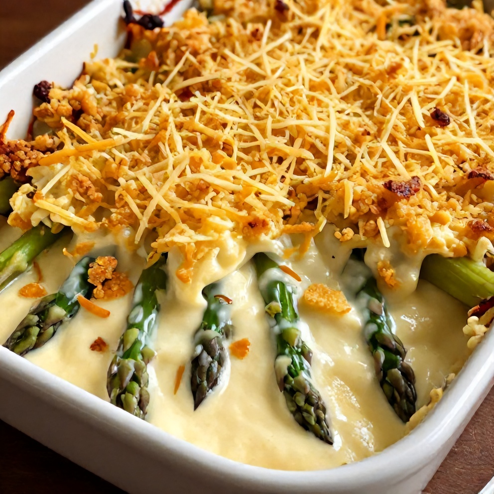 Easy Cheesy Asparagus Casserole