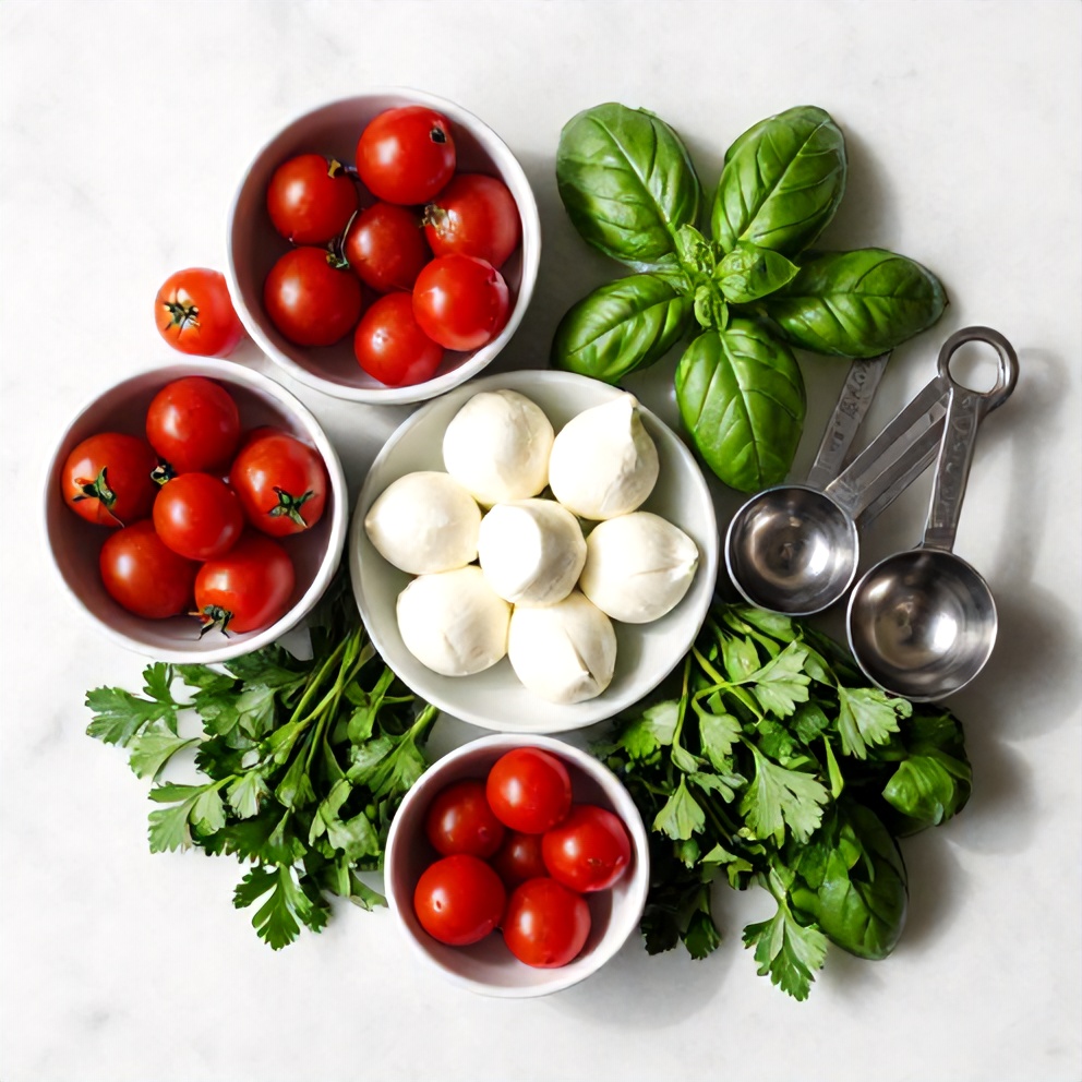 Raw ingredients for Easy Cherry Tomato Salad
