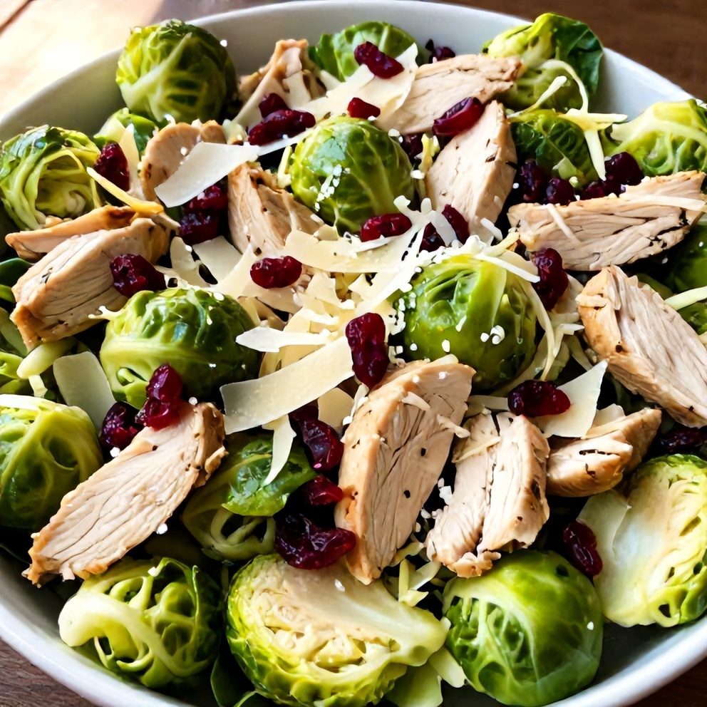 easy chicken brussels sprout salad