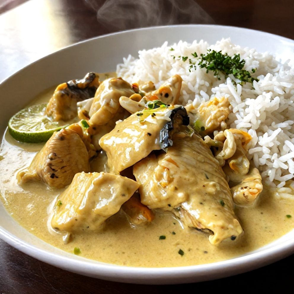 easy coconut lime fish curry