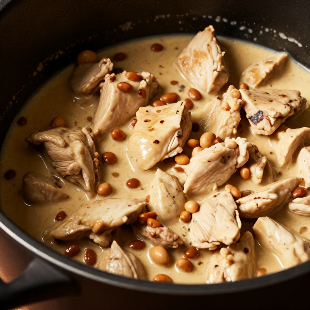 Easy Crockpot Thai Peanut Chicken