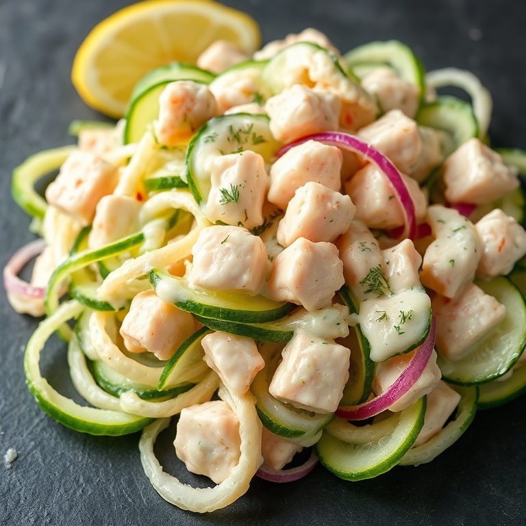 easy cucumber crab salad with creamy dressing