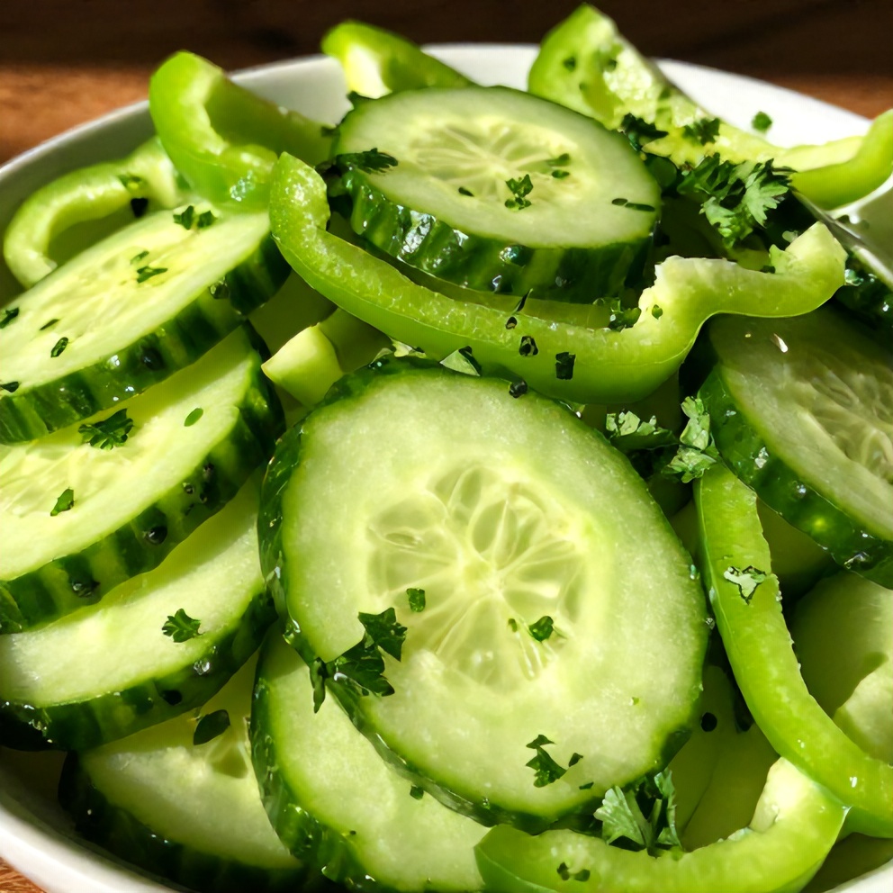 easy cucumber sweet pepper salad