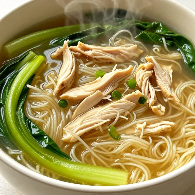 Easy Ginger Scallion Chicken Noodle Soup
