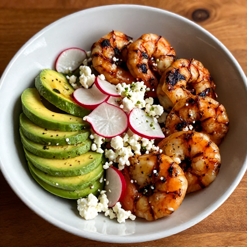 Easy Grilled Shrimp and Avocado Bowl
