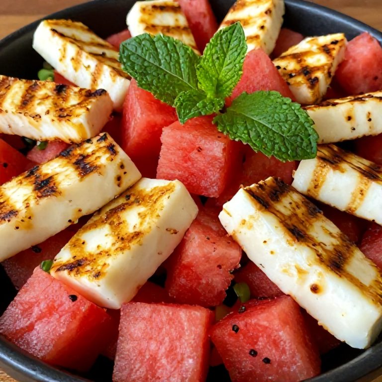 easy keto grilled halloumi salad