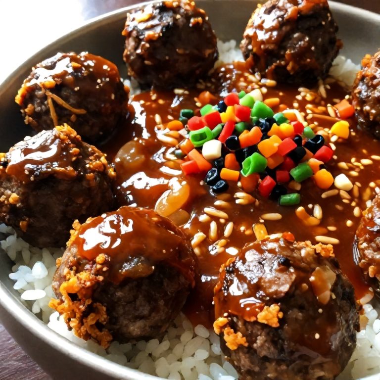 Korean BBQ Meatball Rice Bowls