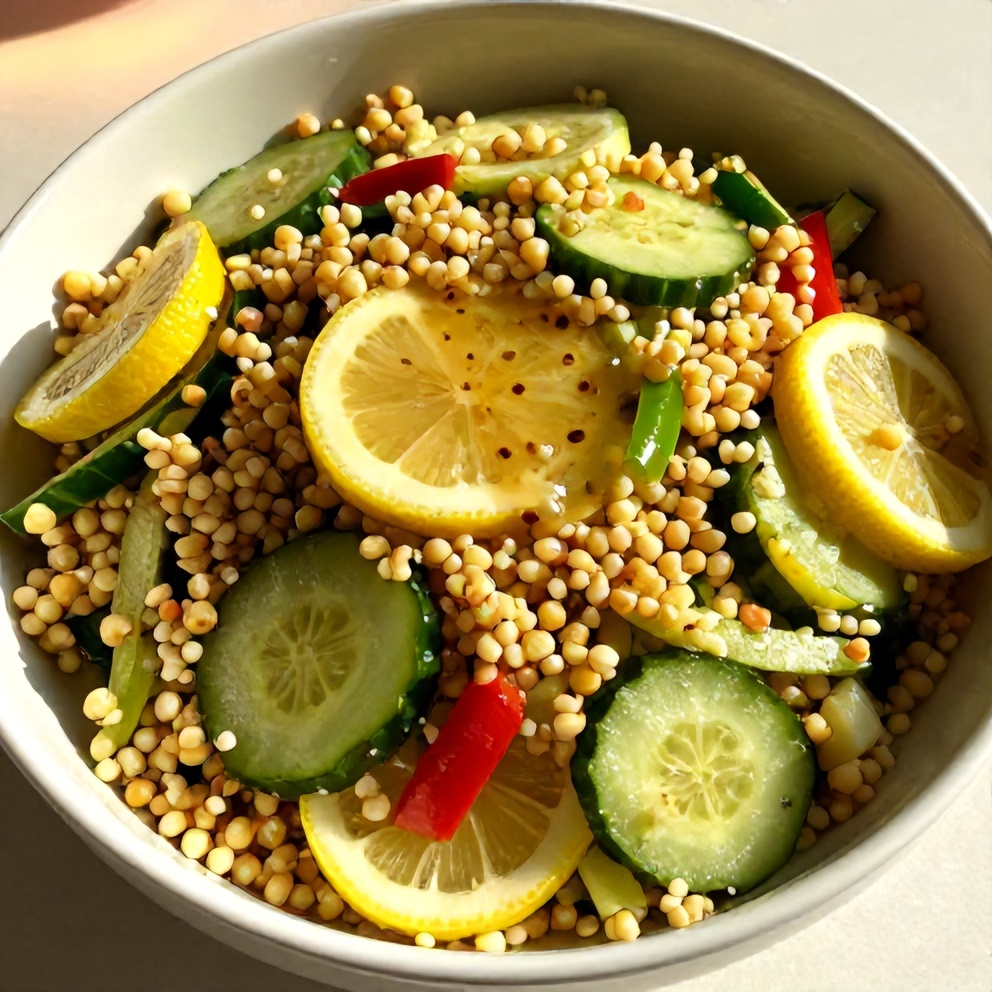 Easy Lemon Cucumber Couscous Salad