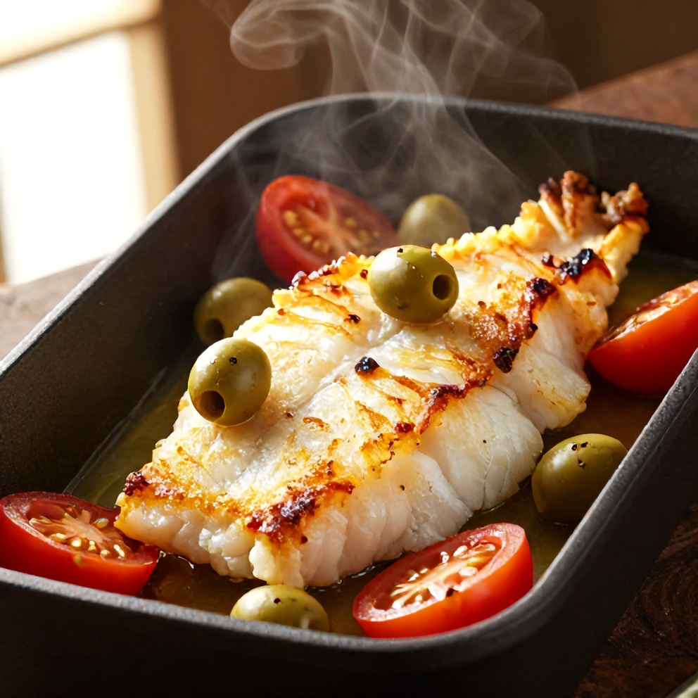 easy Mediterranean baked cod