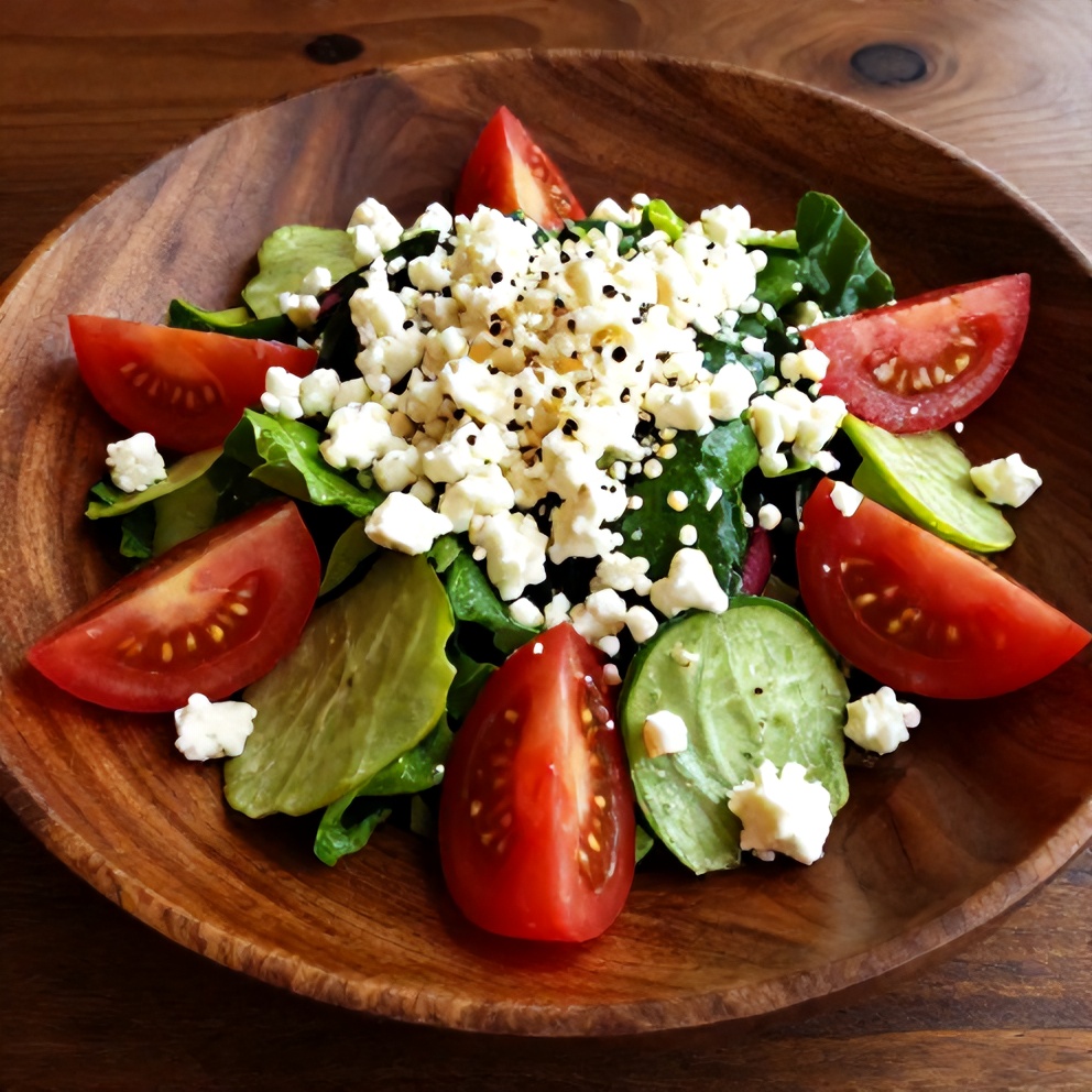 Mediterranean Salad on a Plate