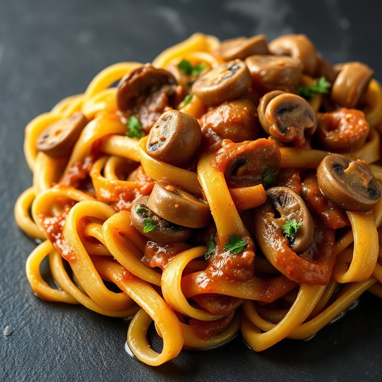 easy mushroom ragu pasta