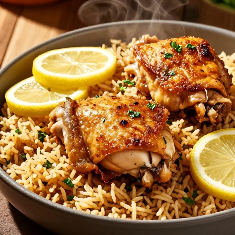 easy one-pan lemon chicken and rice