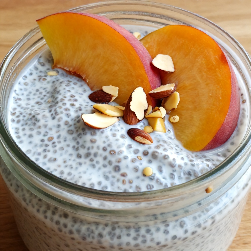 Easy Peach Chia Pudding