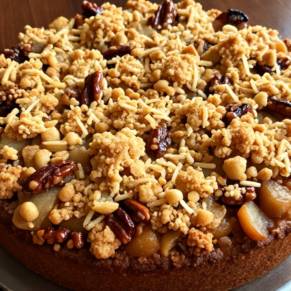Easy Pecan Apple Crisp Coffee Cake