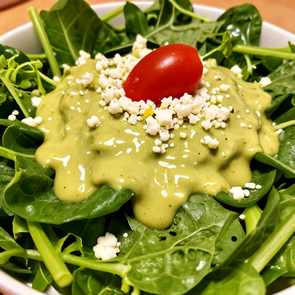 Close-up of Easy Quick Lemon Vinaigrette on fresh salad