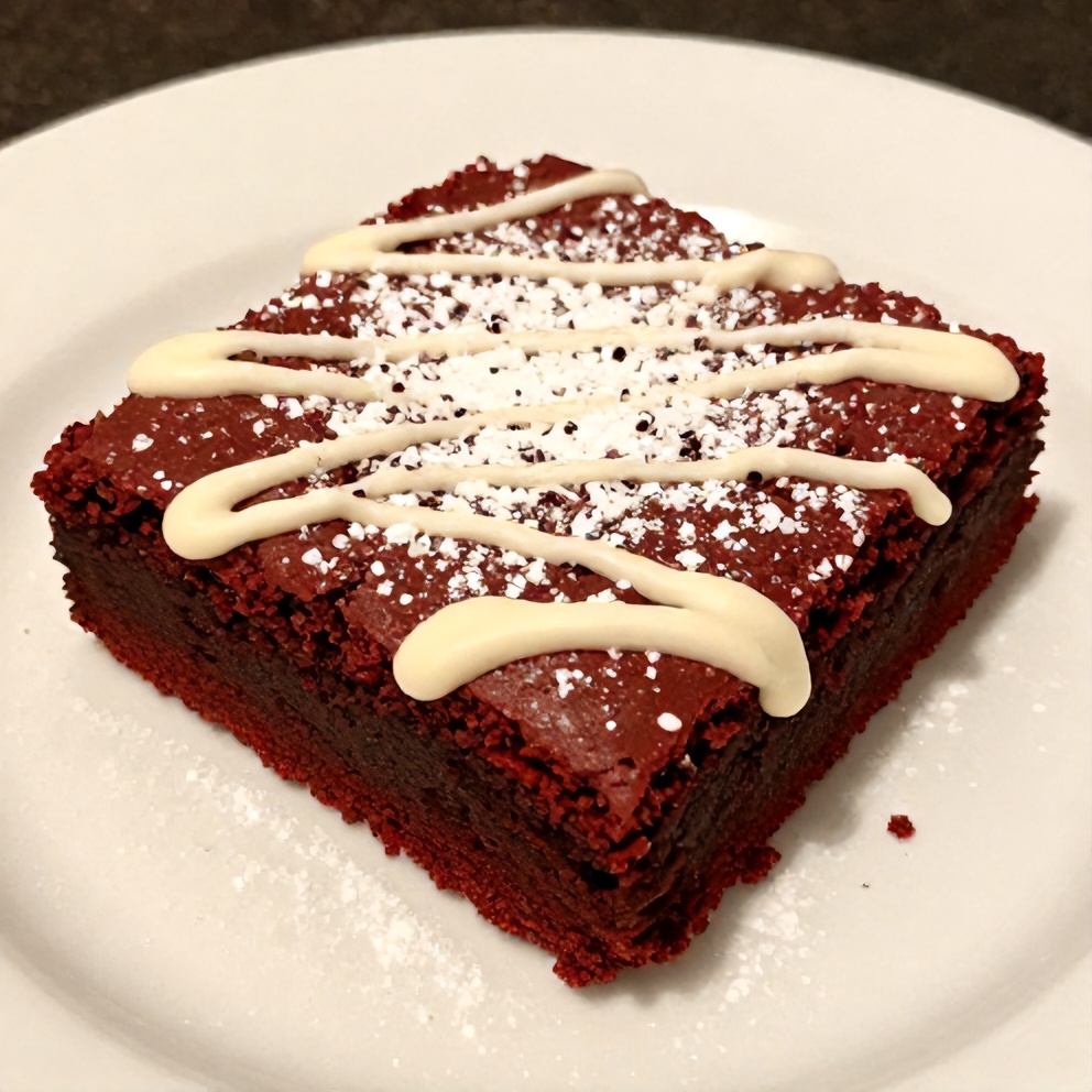 Red Velvet Brownies on a Platter