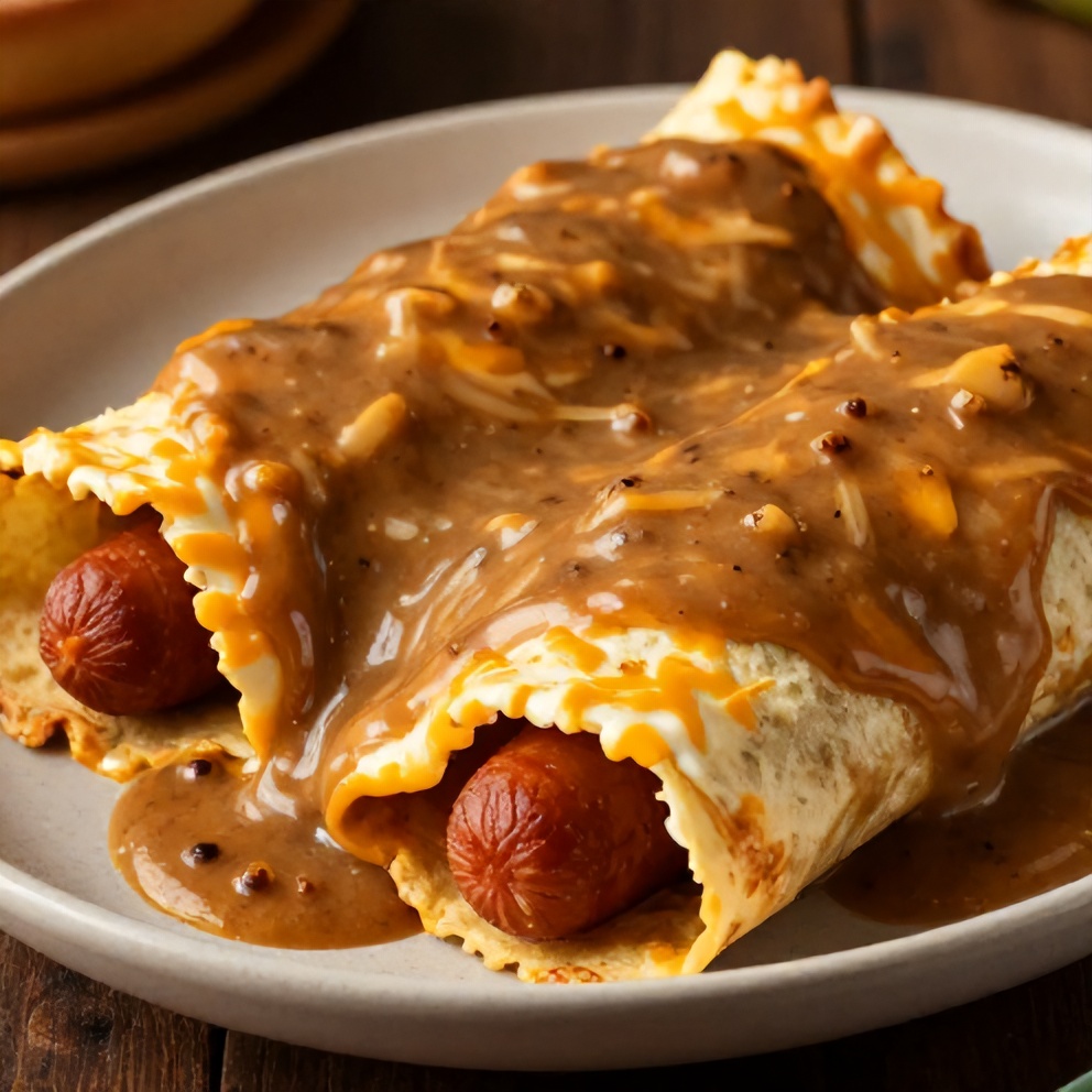 Easy Sausage Gravy Enchiladas