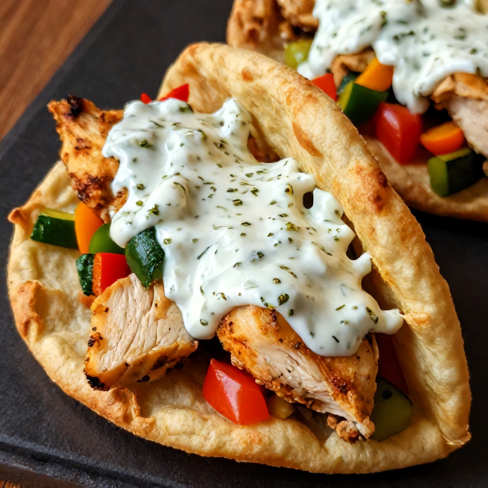 easy sheet pan chicken pitas