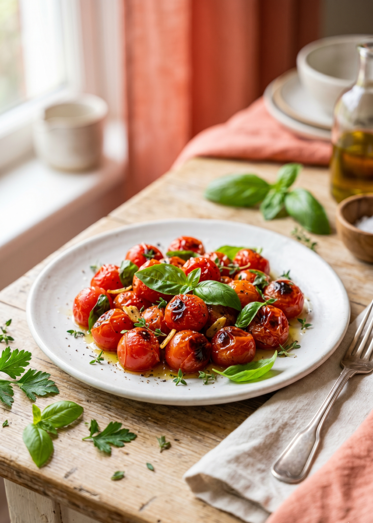 easy side dish recipe - fresh roasted tomatoes