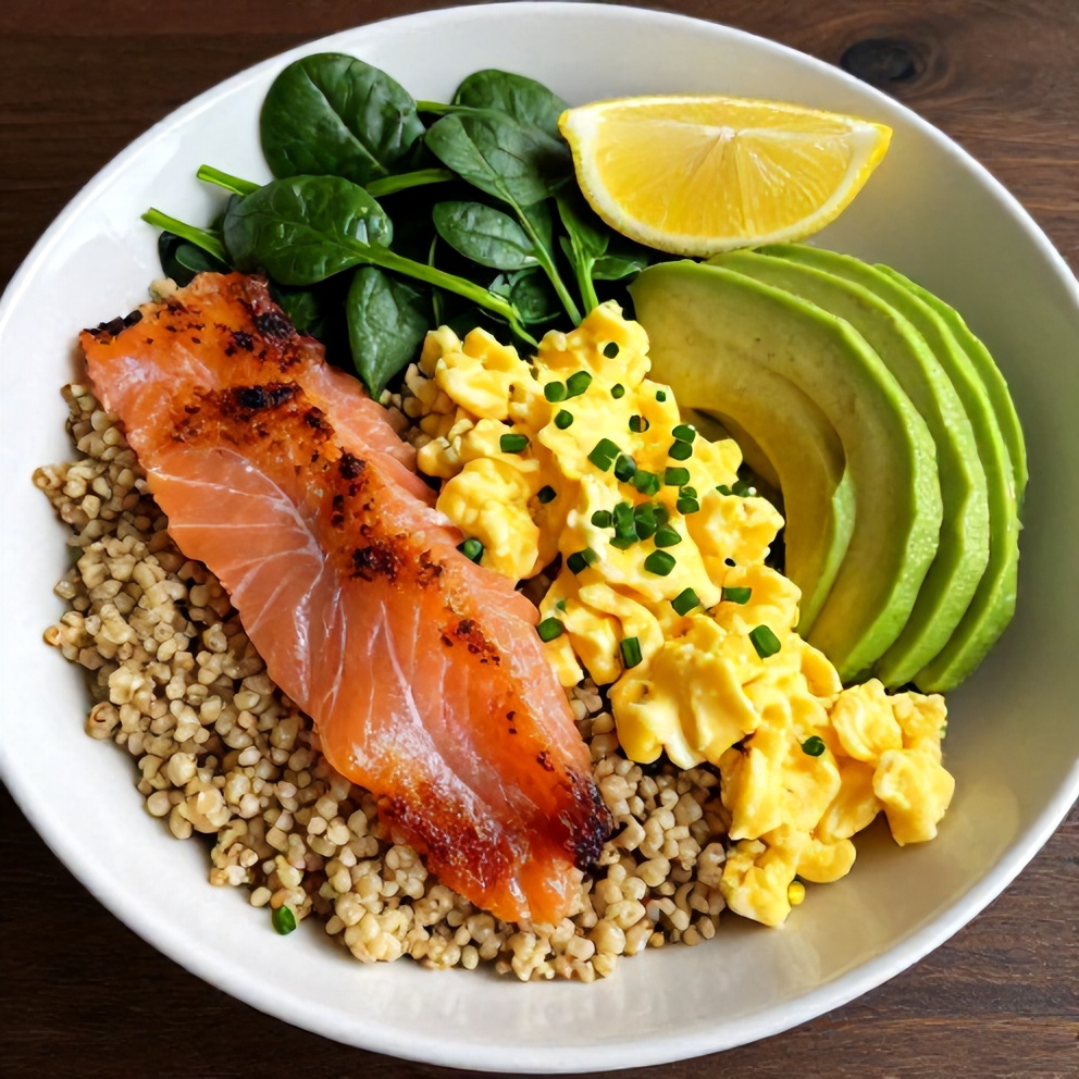 Finished Smoked Salmon Quinoa Breakfast Bowls